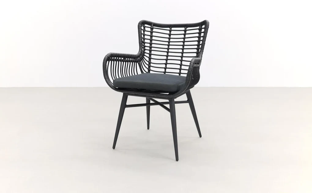 Jasmine Black/Silva 240x115 cm. ovale tuinset - 7-delig