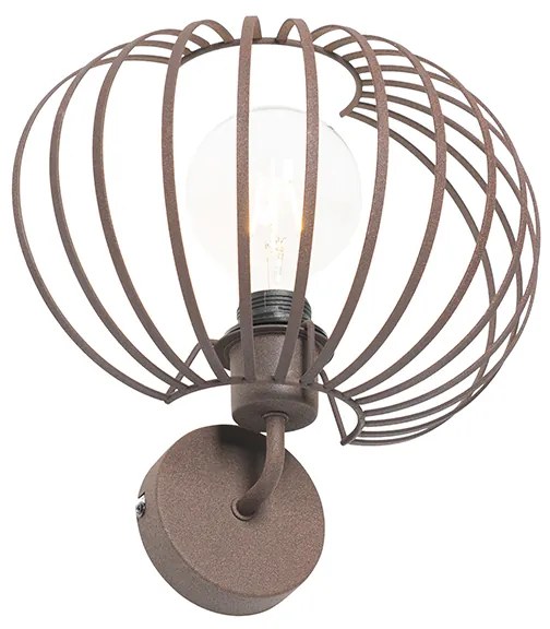 Design wandlamp roestbruin 30 cm - Johanna
