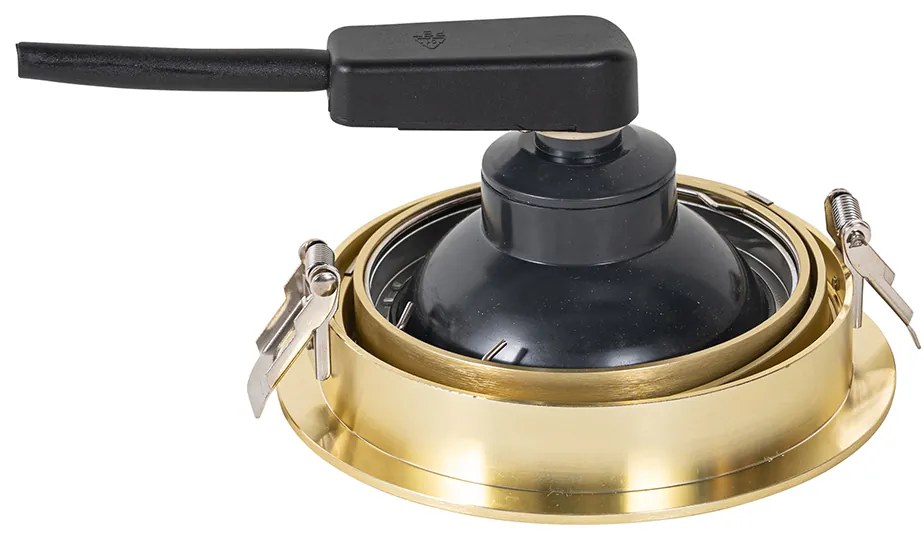 Moderne inbouwspot goud verstelbaar - Coop 111 Honey
