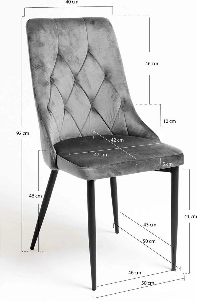 Dolfijn zwart fluwelen stoel