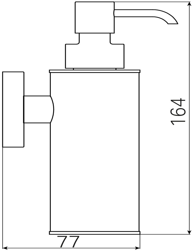 Haceka Kosmos zeepdispenser zwart mat