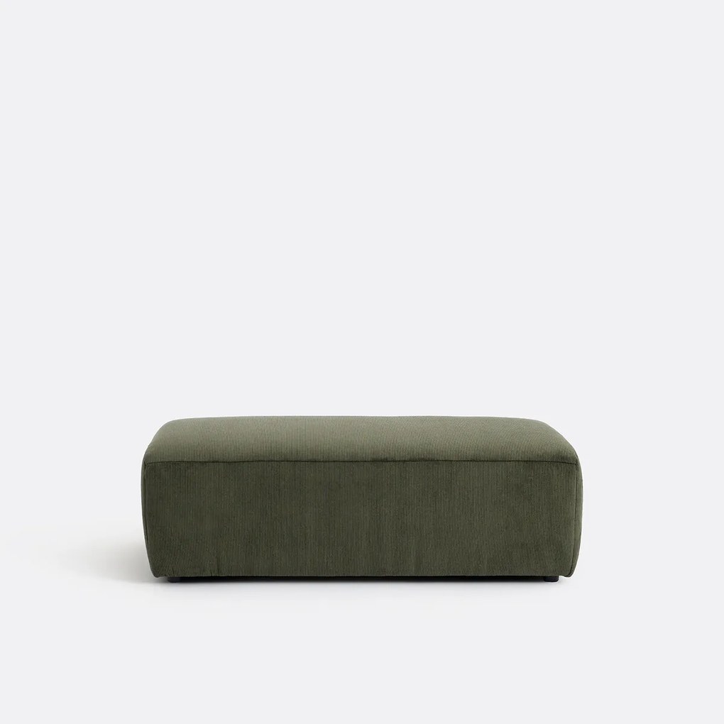 XL poef, fijn geribbeld fluweel, Liora