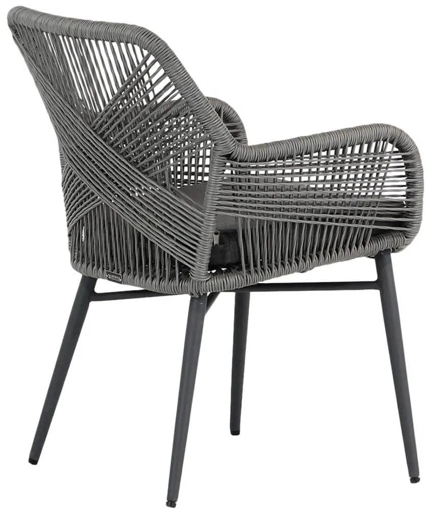 Bistroset 2 personen 70 cm Aluminium/wicker Grijs Lifestyle Garden Furniture Advance/Como