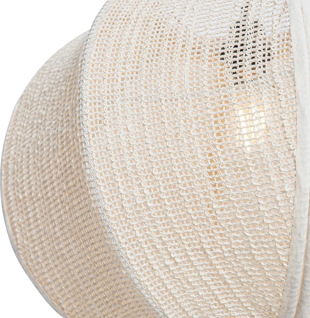 Smart hanglamp naturel stof 48 cm incl. Wifi G95 - Rob