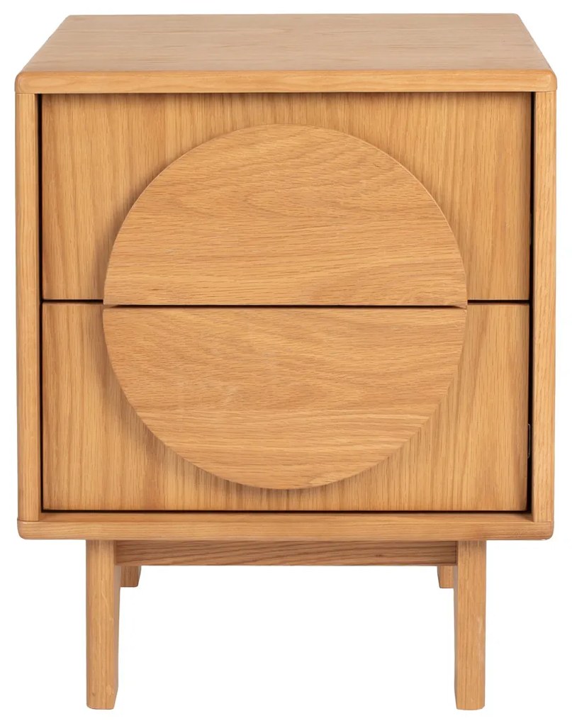 Zuiver Groove Design Nachtkastje Eiken - 45x40x55cm.