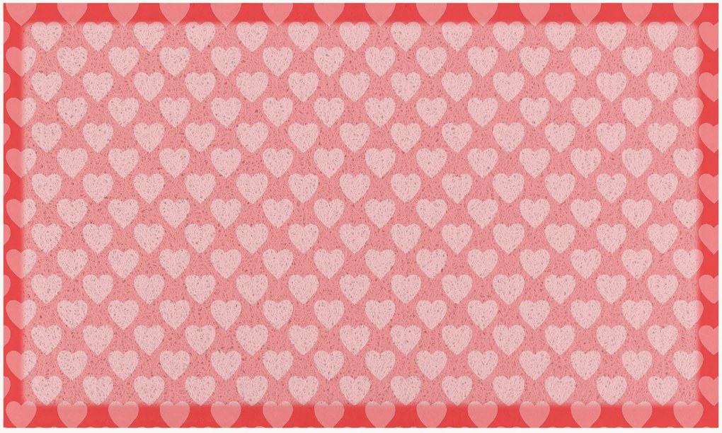 Deurmat Pink Heart