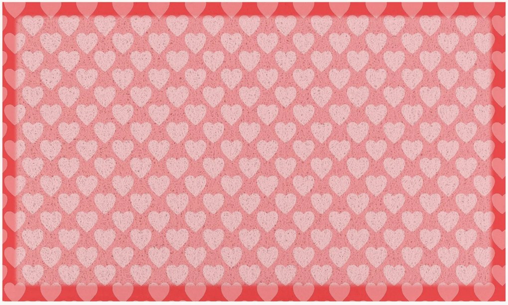 Wasbare deurmat Pink Heart
