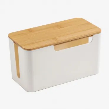 Kabelorganizer Van Polypropyleen En Bamboehout Rolayn ↔︎ 23,5 Cm - Sklum