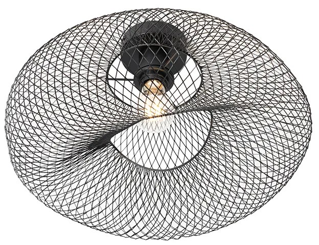 Moderne plafondlamp zwart - Zora