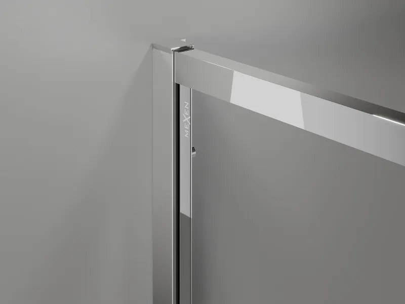Mexen Exo-S Duo vierkante schuifbare douchecabine 90 x 90 cm, transparant, chroom - 8111-090-090-01-00