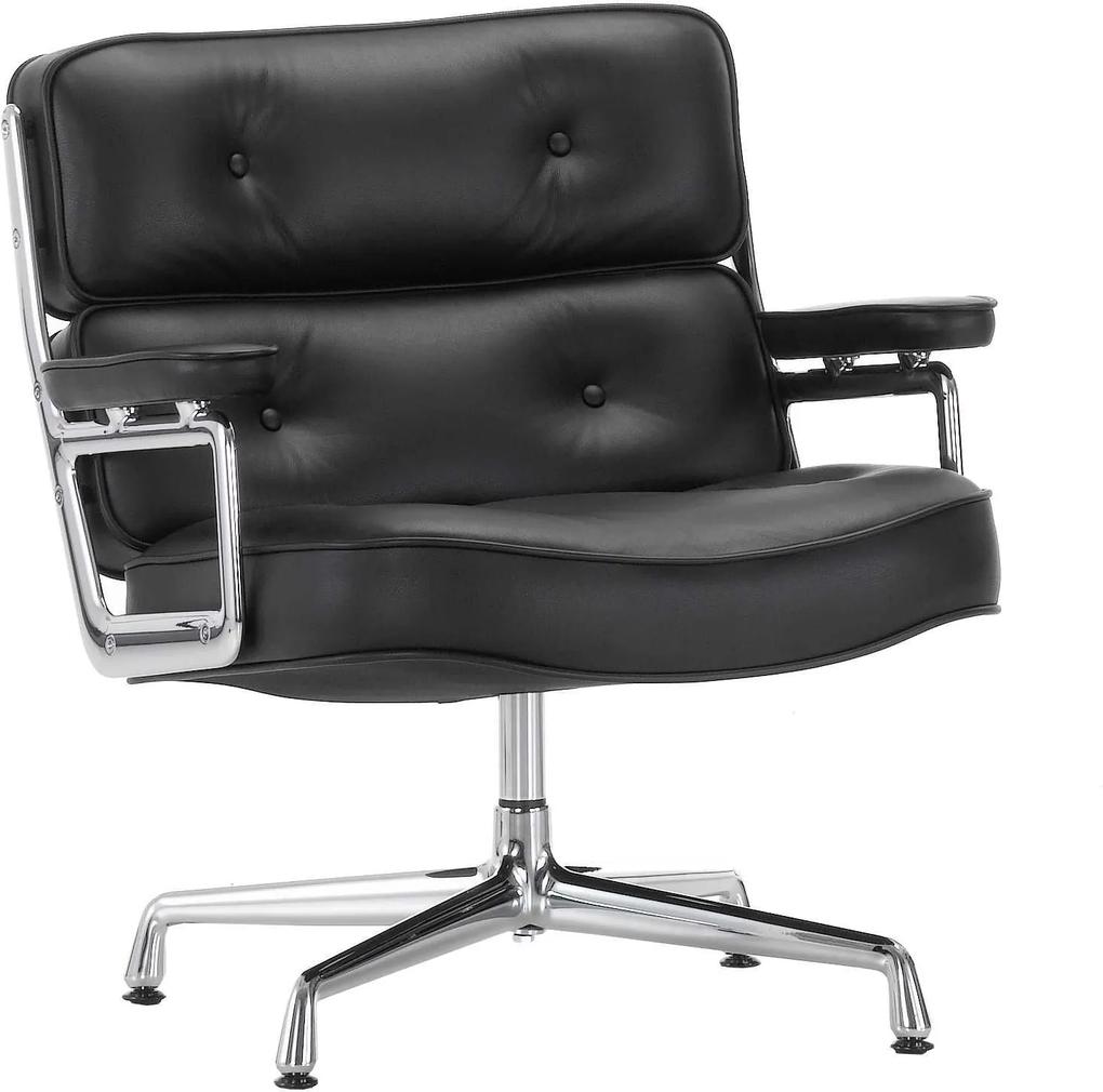 Vitra Lobby Chair ES 105 fauteuil leer zwart