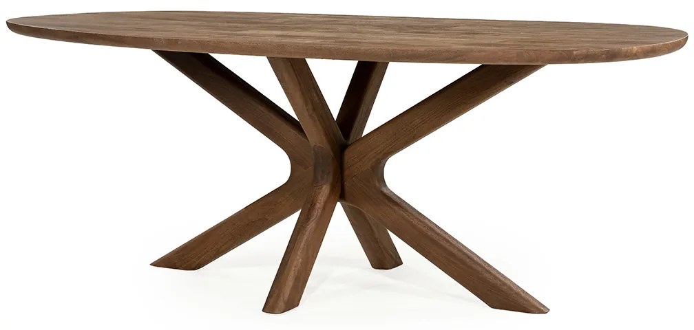 Eleonora Tycho Eettafel Kruispoot Bruin 210 - 210 X 110cm.