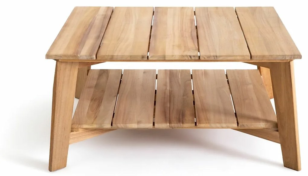 Lage tuintafel met dubbel plateau in acacia, Réphir