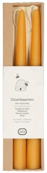 Dinerkaarsen, bijenwas