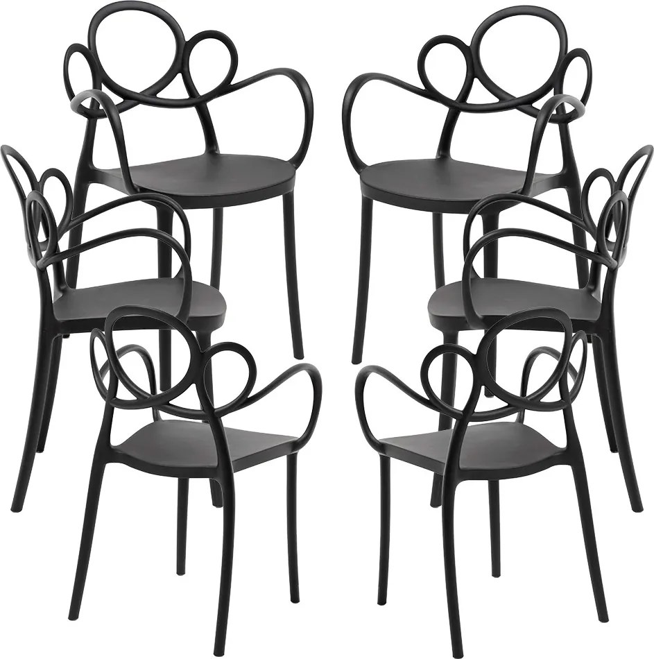 Set 6 Sky Stoelen met Armleuningen