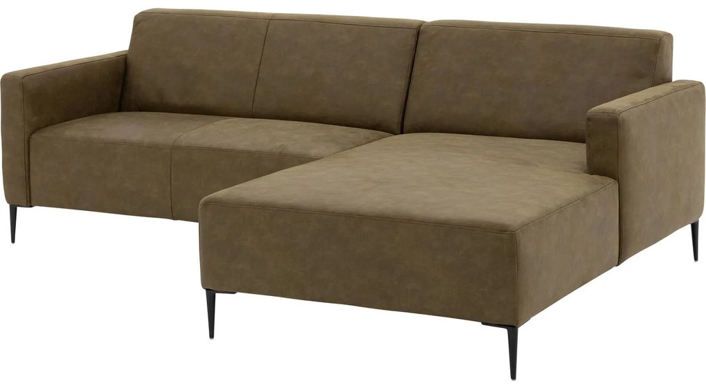 Goossens Key West groen, micro leer, 2-zits, modern design