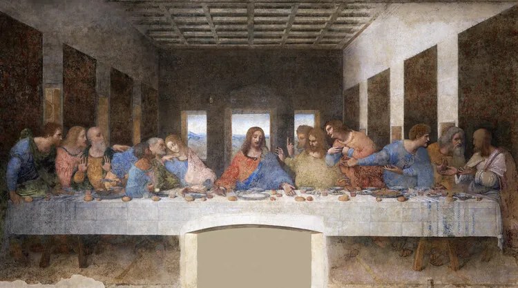 Kunstreproductie The Last Supper, 1495-97 (fresco), Leonardo da Vinci