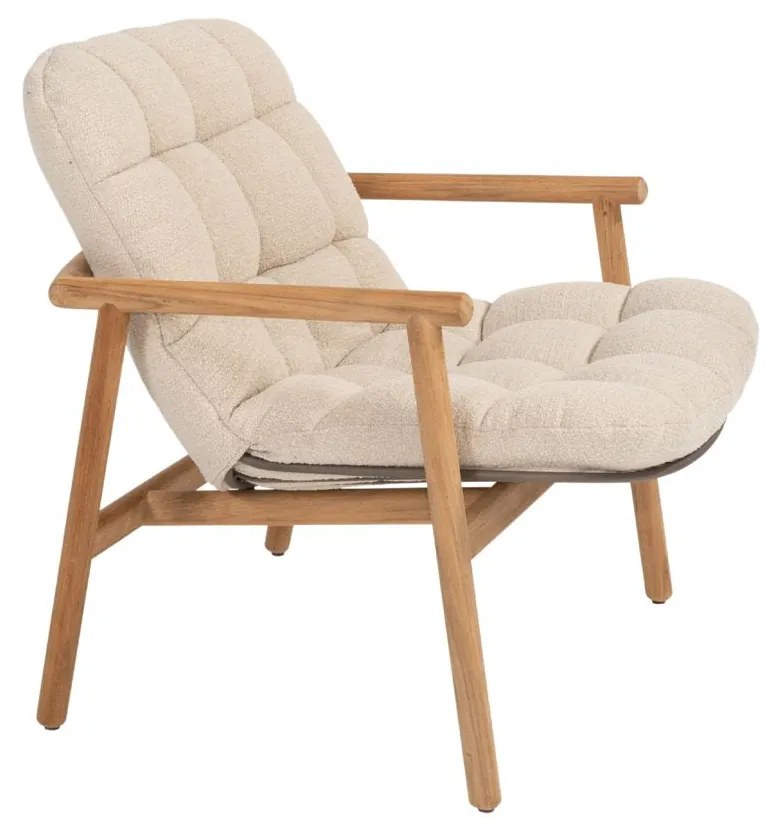 4 Seasons Outdoor Samos loungestoel teak SALE Loungestoel beige weerbestendig