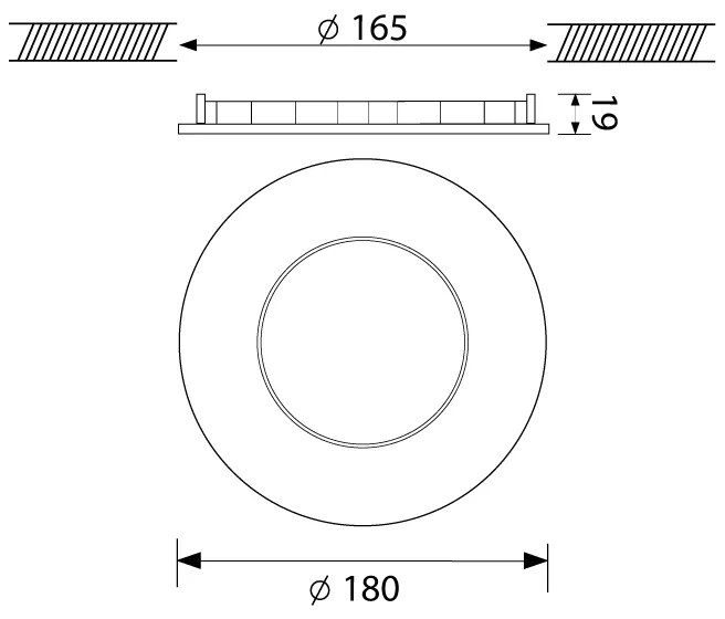 Prolumia 40001416 Prolumia LED Pro-Ceiling 40001416 Pro-Ceiling 180x39mm, inbouw, 11W, 4200K, wit, dimbaar