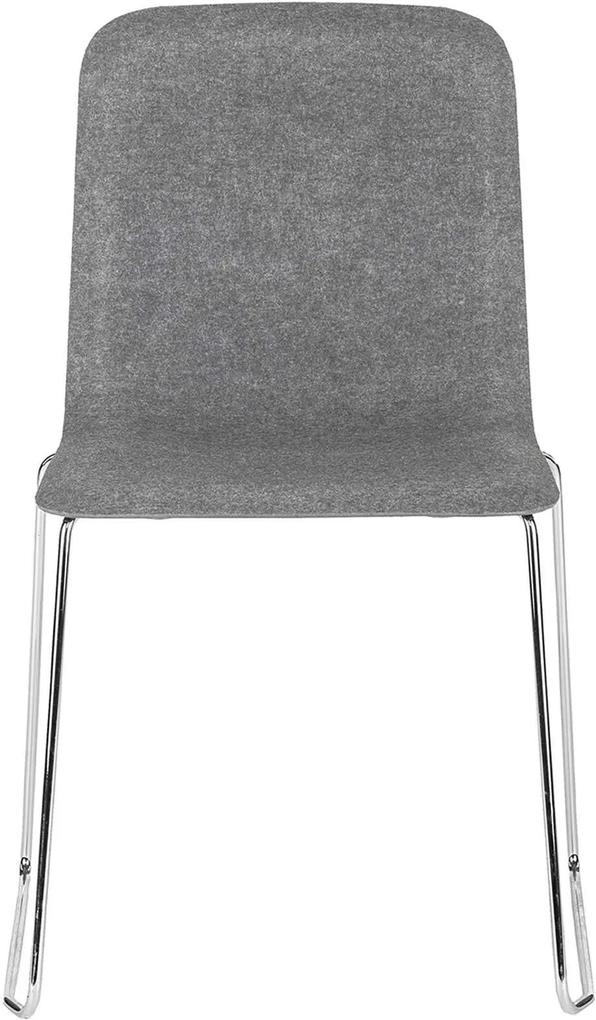 Lensvelt This chair felt stoel lichtgrijs chroom onderstel