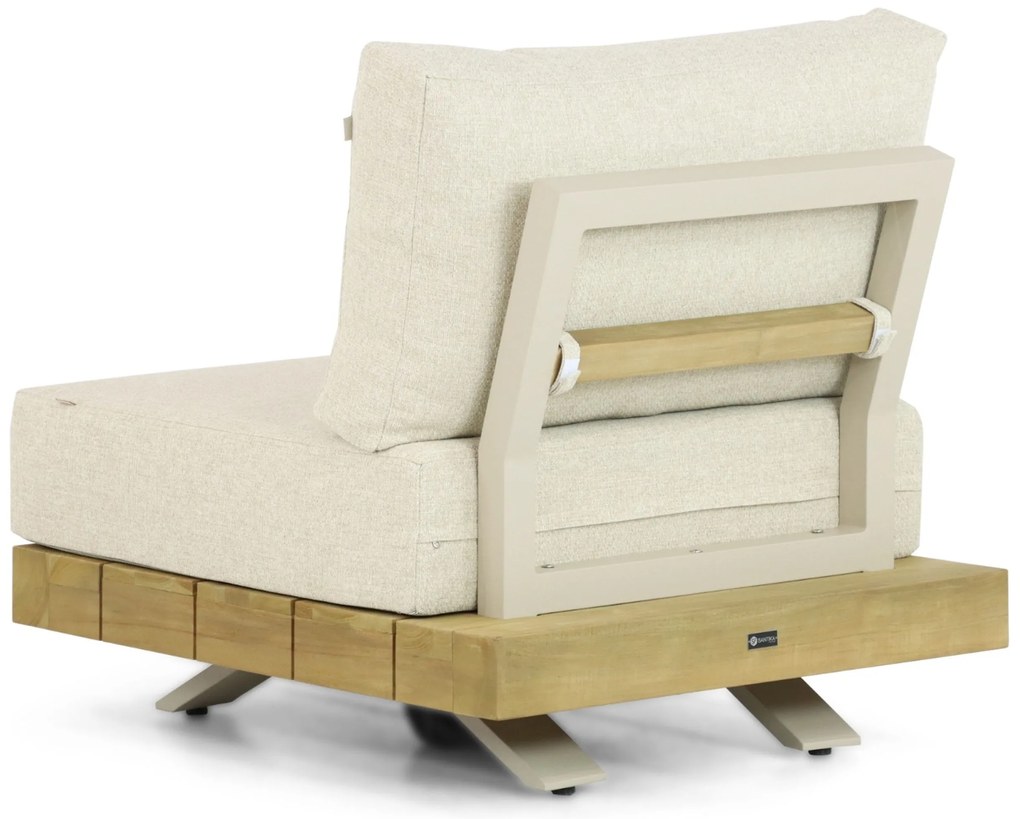 Hoek loungeset 6 personen Teak Taupe Santika Furniture Santika
