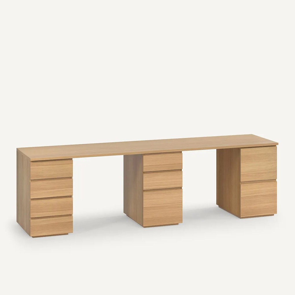 Werkblad bureau fineereik L250cm, Working