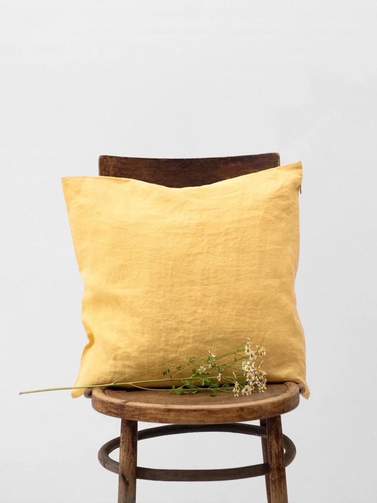 Linnen kussenhoes Butter