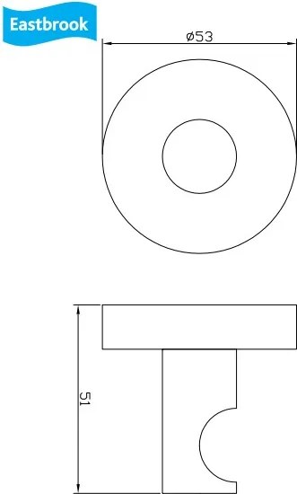 Eastbrook Genoa messing handdoekhaak chroom