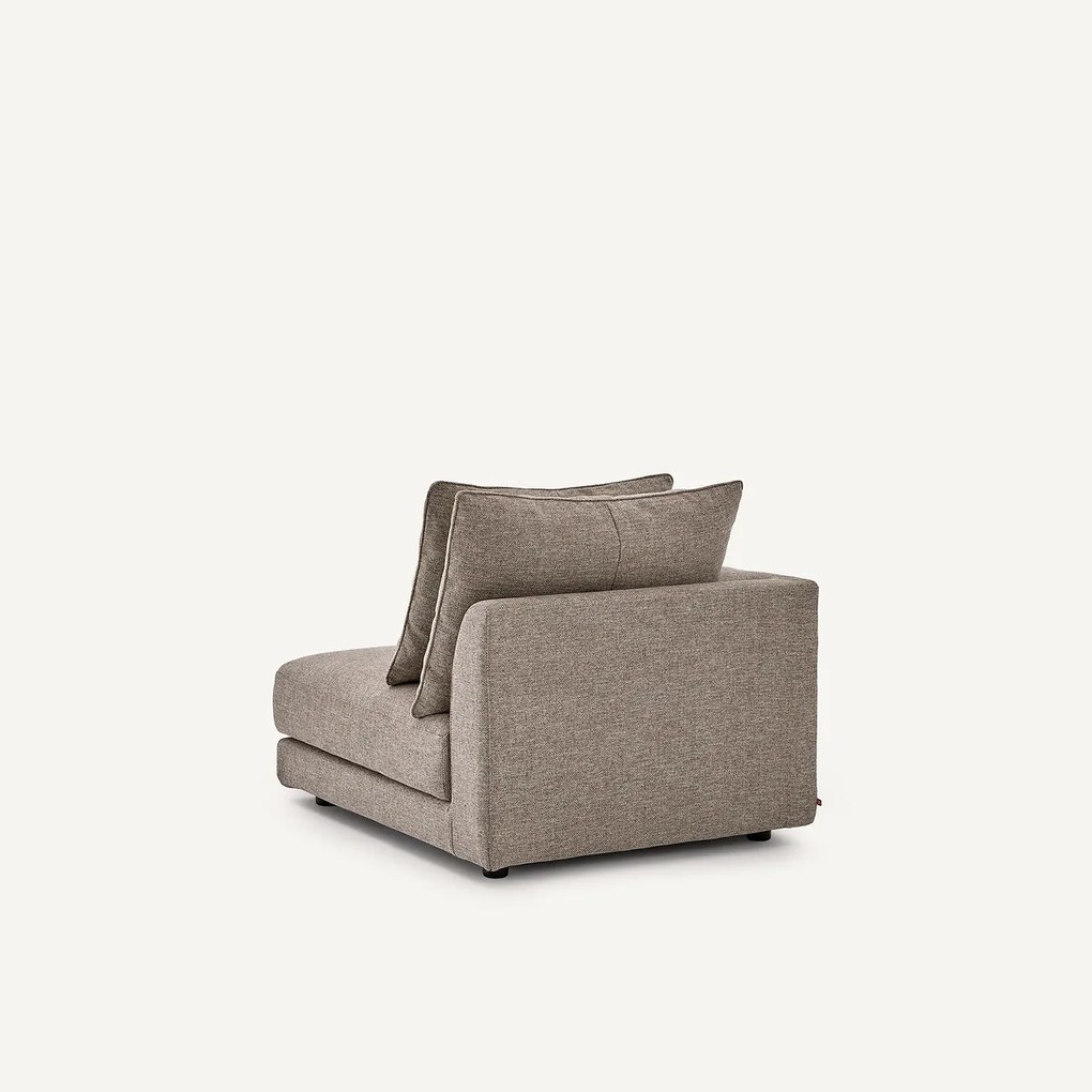 Halve bank links, modulair, in tweed, TIBERIO