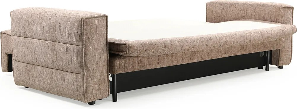 Bruine Slaapbank Met Strepen Stiksel