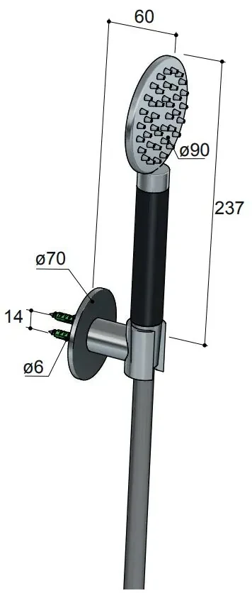 Hotbath Cobber Handdouche Geborsteld Messing PVD M444