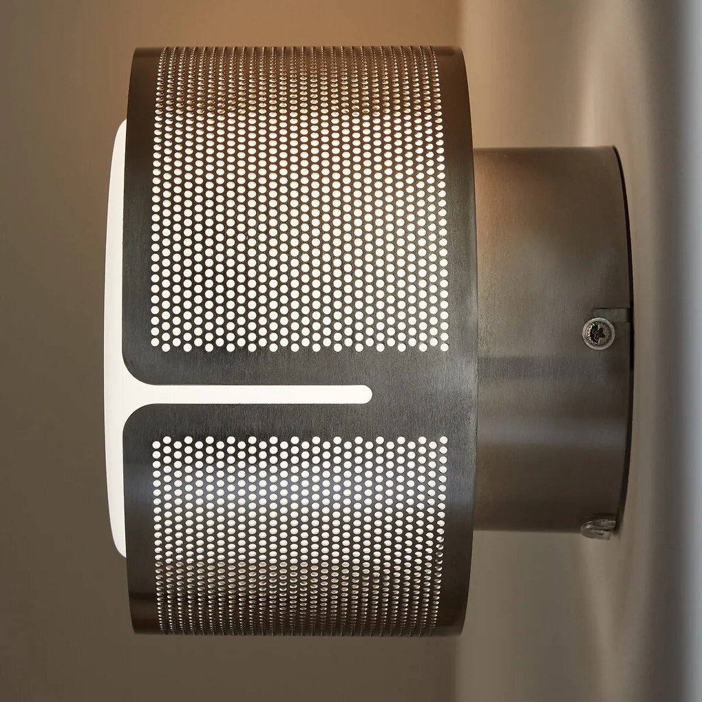 Plafond wandlamp, ijzer metaal en opaline, Darja
