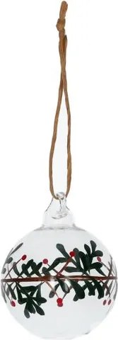 Kerstbal, glas, krans, 5 cm