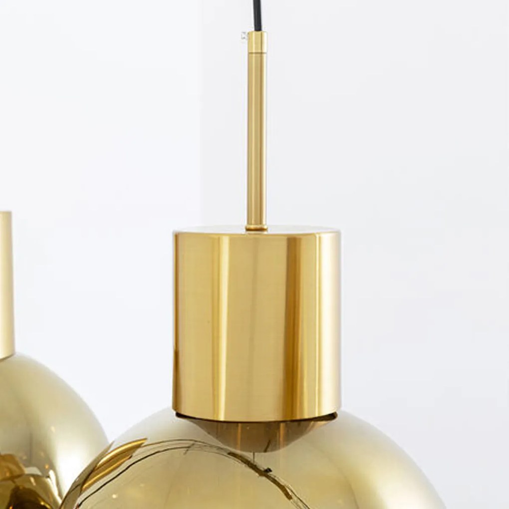 Eettafel Hanglamp Gedeukt Glas Goud