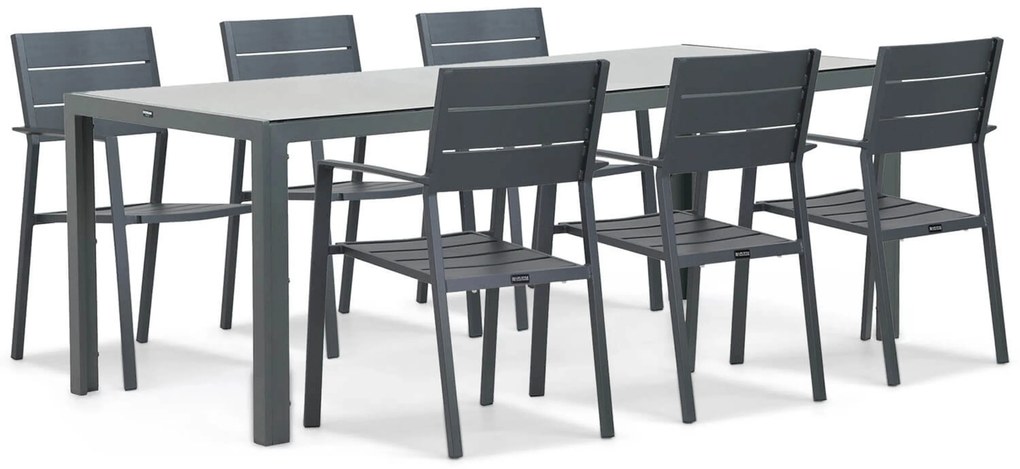Tuinset 6 personen 210 cm Aluminium Grijs Lifestyle Garden Furniture Stella/Venustas