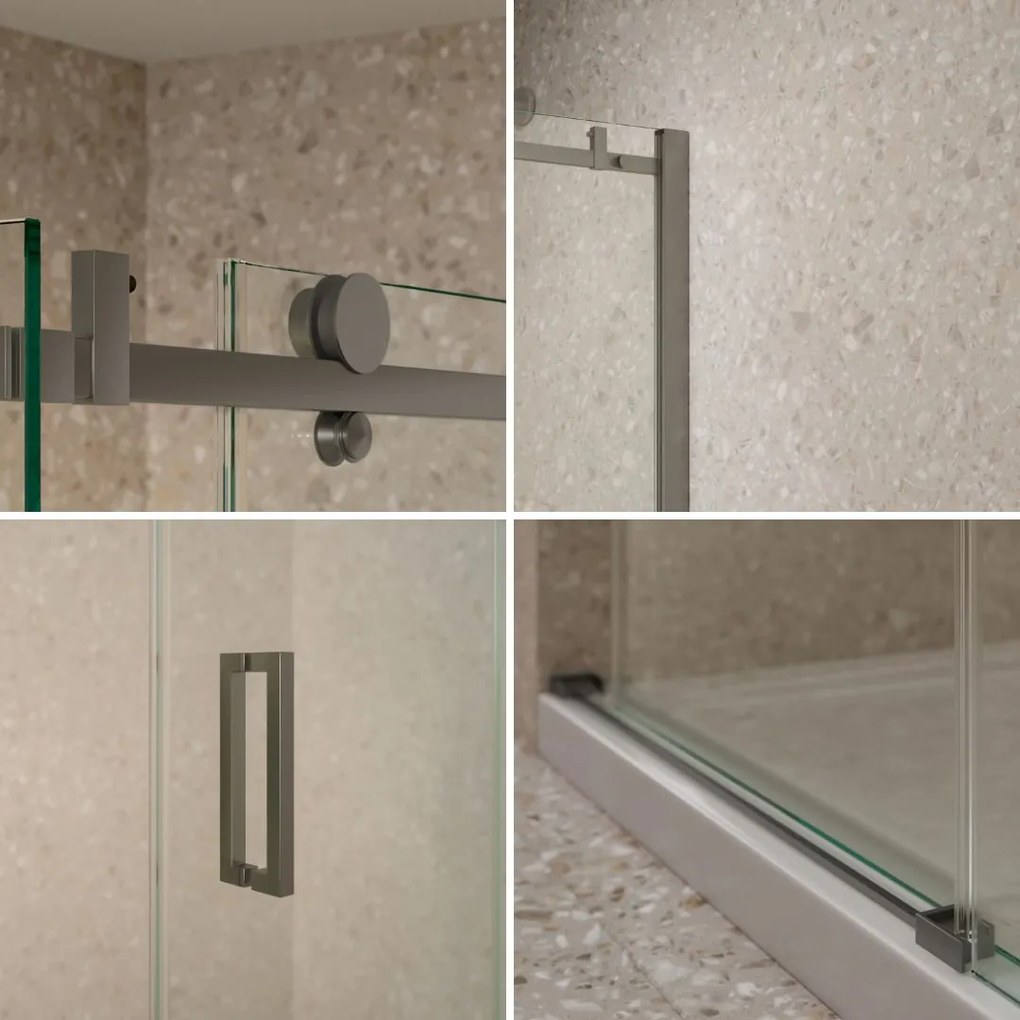 Saniclear Supreme profielset voor douchedeur 100-110cm verouderd ijzer