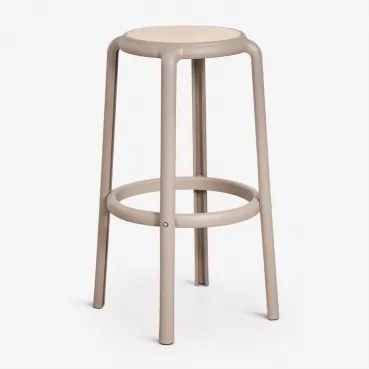 Omara 4-delige Set Hoge Tuinkrukken Moka Bruin & ↑75 Cm - Sklum