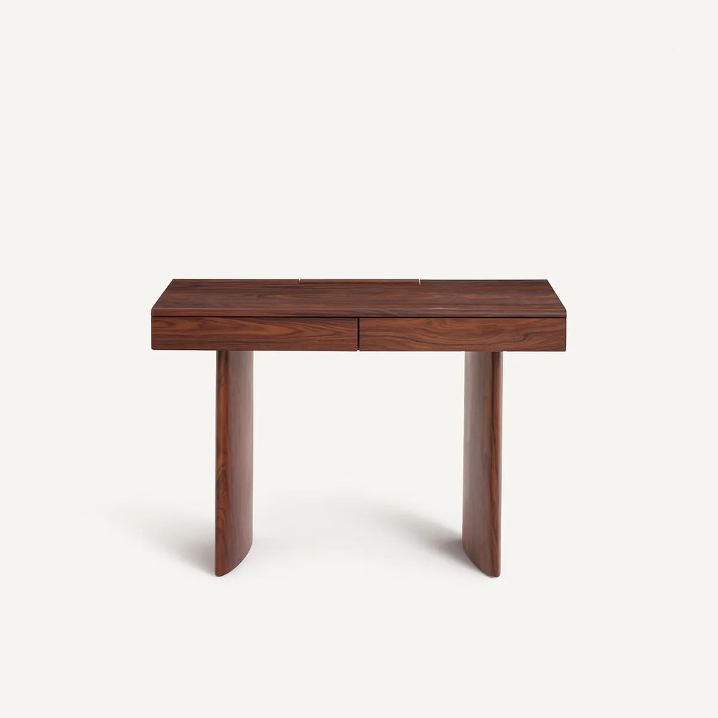 MDF bureau met palissanderfineer, 2 lades, LEVENOR