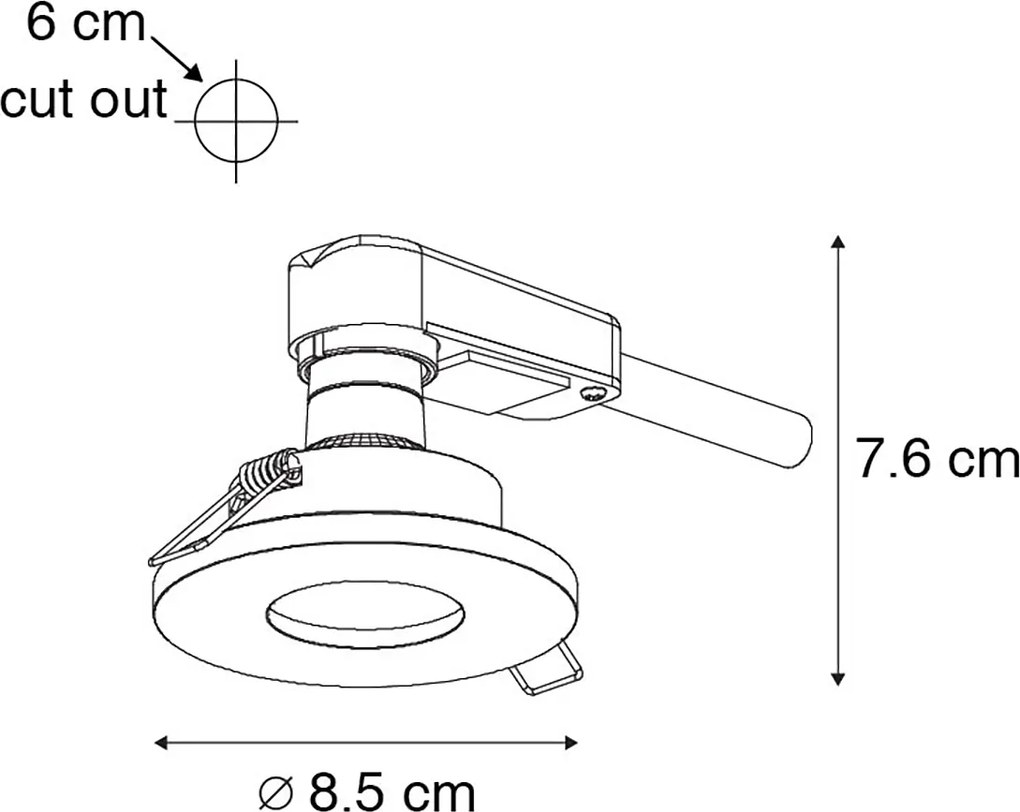 Smart badkamer inbouwspot wit incl. Wifi GU10 - Shed