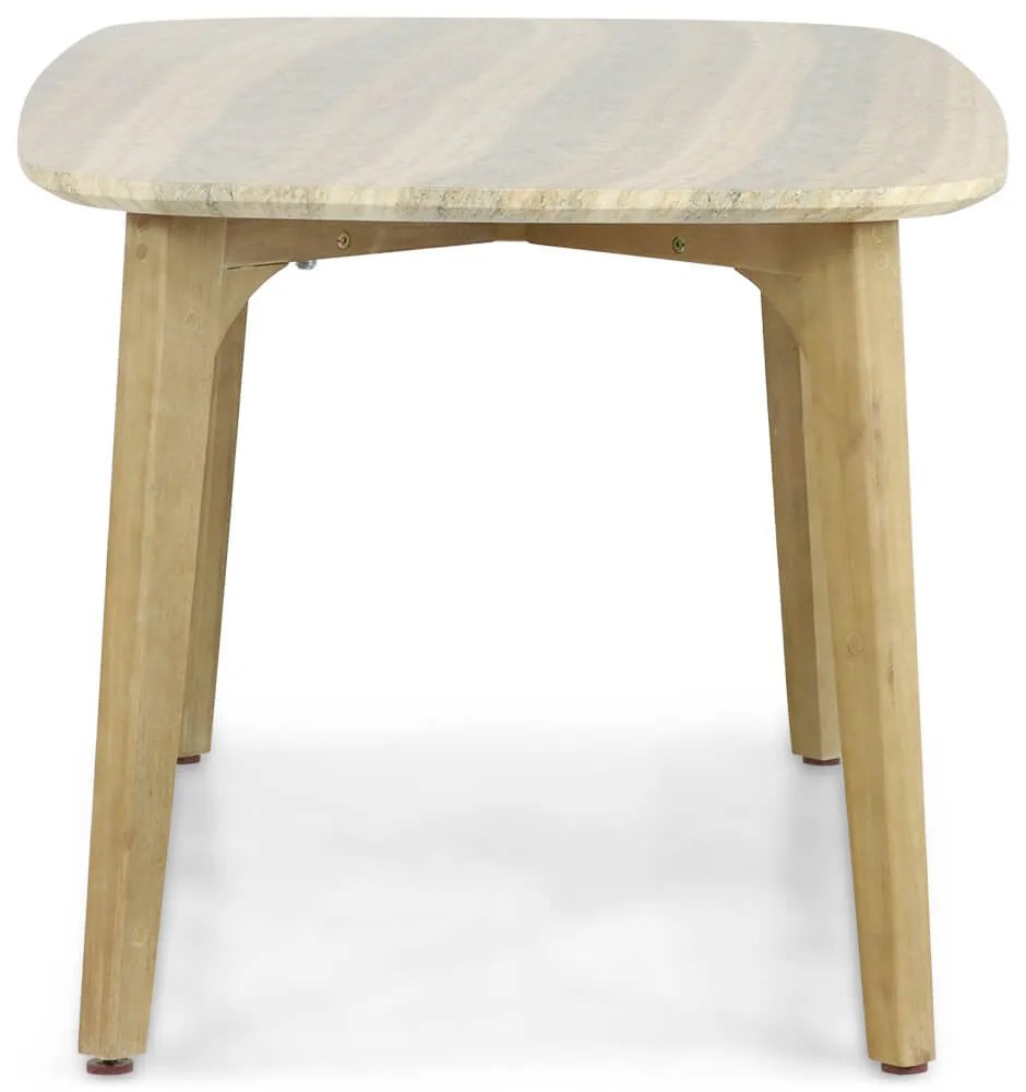 Dining Tuintafel rechthoekig 170 x 90 cm Eucalyptus hout Naturel teak Almeria