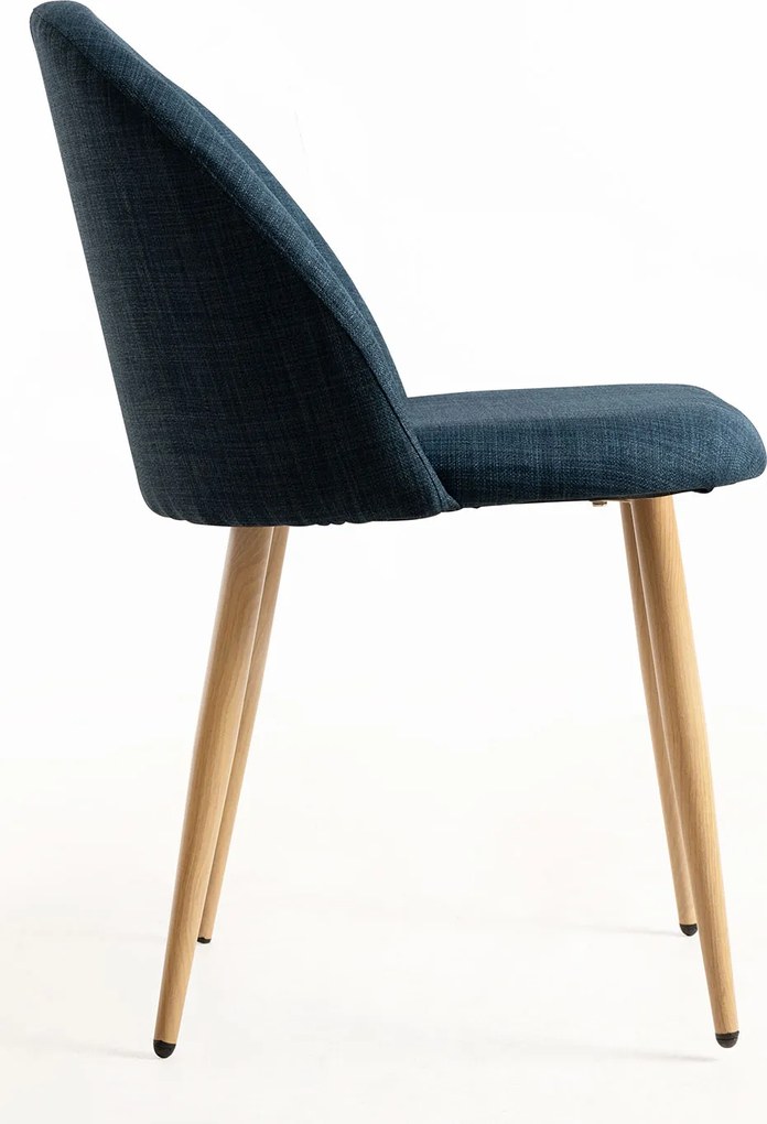 Set 4 Vint Stoffen Stoelen