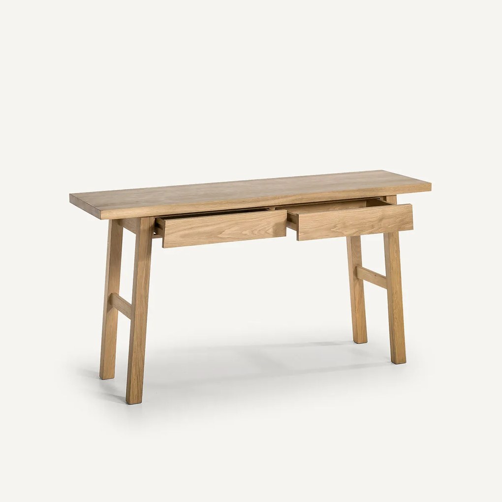 Bureau wandtafel in massief eik, Liu