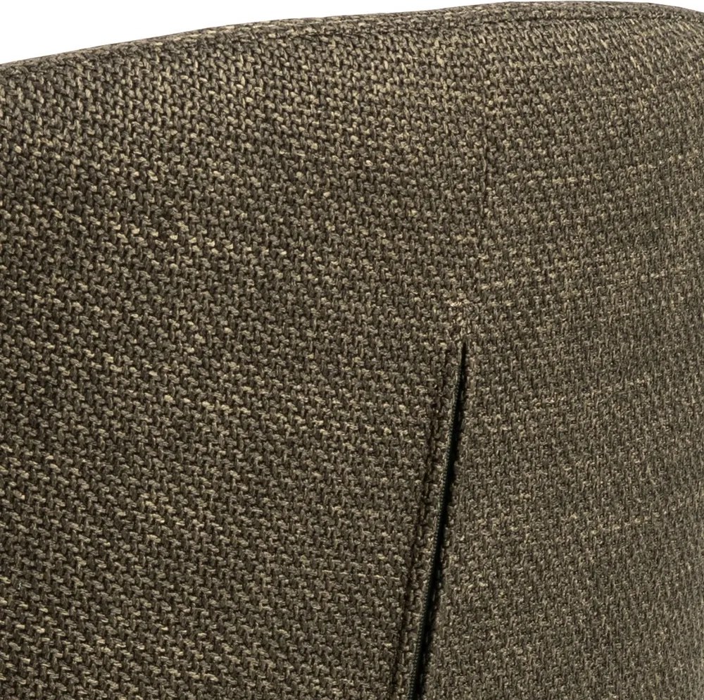 CLARA Olijfgroen (stof Basel 77)/zwarte poten - MODERNE GESTOFFEERDE KUIPSTOEL VOOR WOONKAMER/EETKAMER/KANTOOR LOFT