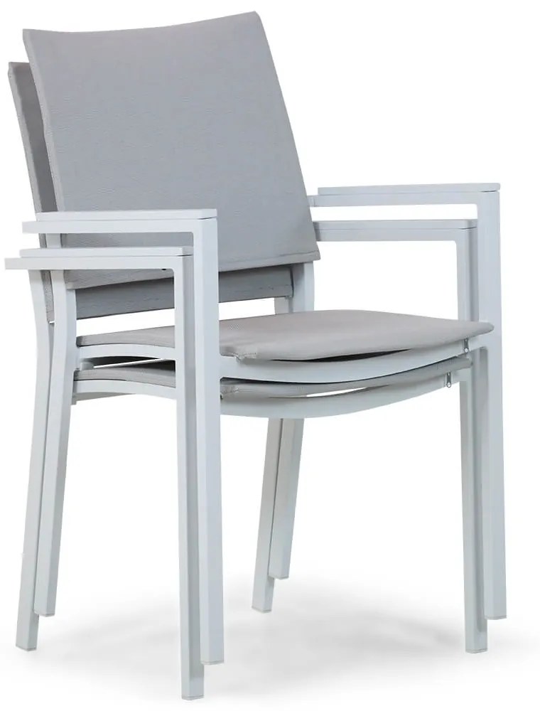 Tuinstoel stapelbaar Textileen Wit Lifestyle Garden Furniture Paramo   White