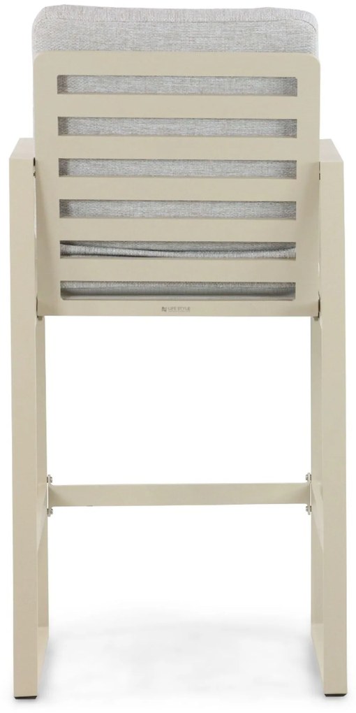 Barstoel Aluminium Taupe-naturel-bruin Lifestyle Garden Furniture Nuno