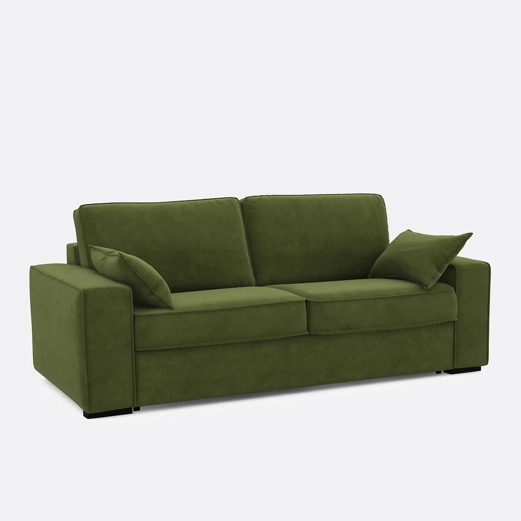 Slaapbank van fluweel, 2, 3 of 4 zits, Comfort BULTEX® Cécilia