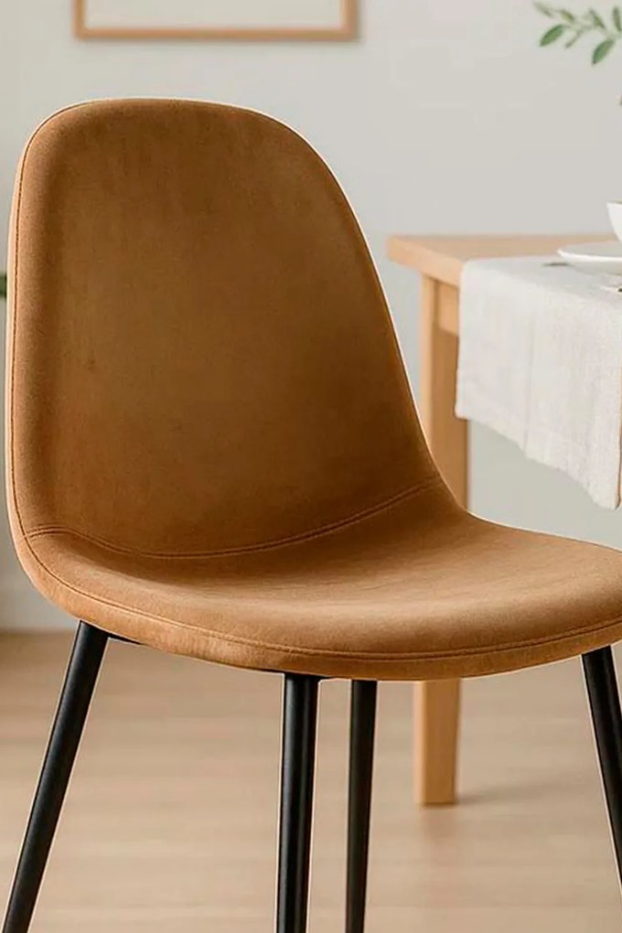 Teok Stoel Zwart Fluweel