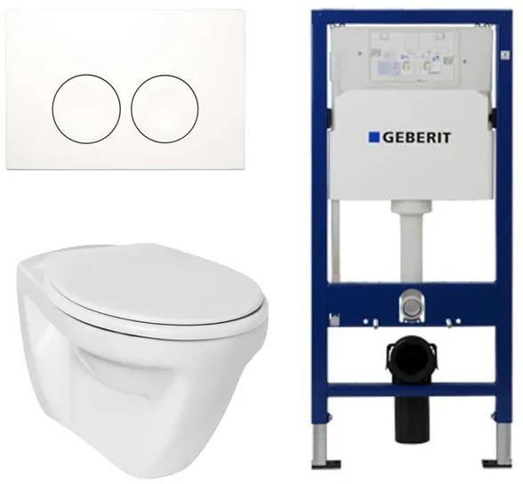 Ideal standard Toiletset vlakspoel met basic zitting UP100 reservoir en Delta 25 Wit Knop SW730486/0701174/0180870/0180871/