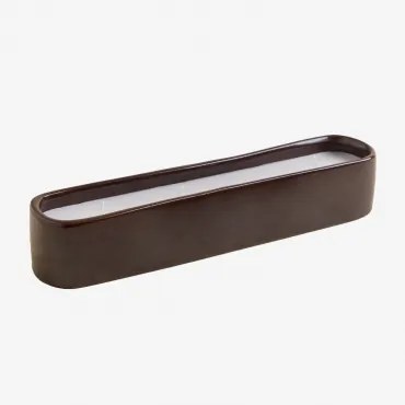 Decoratieve Kaars In Keramiek Kilwa Bruin – Chocolade - Sklum