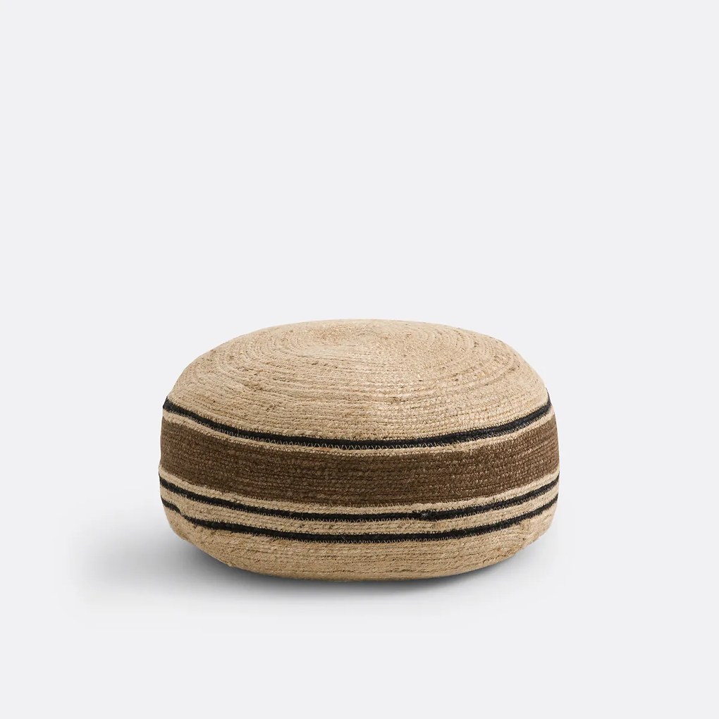 Poef in gevlochten jute, Tahani